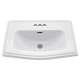 Clayton LT781.4#01 25-in Drop In Bathroom Sink with 3 Faucet Holes Drilled and Overflow in Cotton