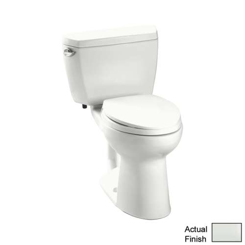 Two Piece Elongated 1.28 GPF Toilet with E-Max Flush System and Comfort Height Bowl - Seat Not Included in Colonial White