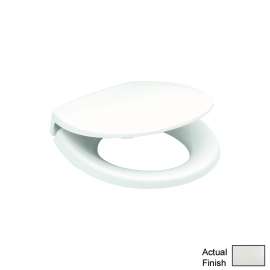 Round Closed-Front Toilet Seat and Lid in Colonial White