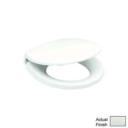 Round Closed-Front Toilet Seat and Lid in Colonial White