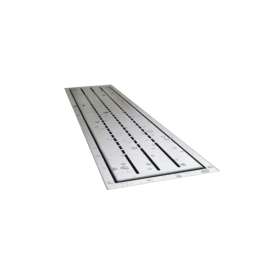 21215 Linear Drain Assembly with Slotted Grate and Shallow Cover