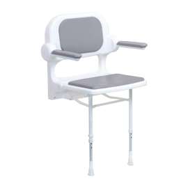02130P Economy Standard Seat With Back and Arms in Grey