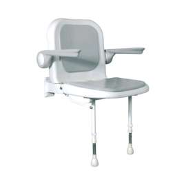 04230P Deluxe Standard Seat with Back and Arms in Grey