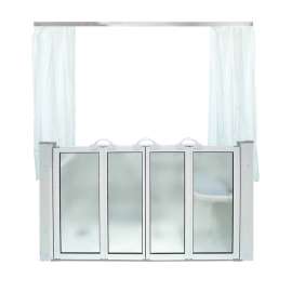 Mullen 91113N Alcove Door with Grey Trim Transolid ARC 91113N Alcove Door with Grey Trim