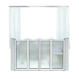 Mullen 91114N Alcove Door with Grey Trim Transolid ARC 91114N Alcove Door with Grey Trim