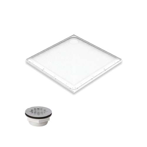 Mullen K26100 42-in x 42-in Shower Base with Drain