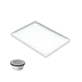 Mullen K26072L 49-7/8-in x 34-7/8-in Left-Hand Shower Base with Drain