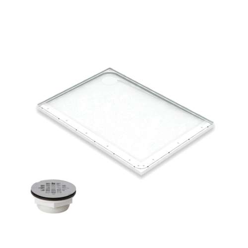 Mullen K26102L 53-7/8-in x 30-1/8-in Left-Hand Shower Base with Drain