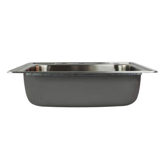 25-in x 22 1/64-in x 7-in 20 Gauge Single Bowl, Stainless Steel Kitchen Sink, Drop-in Installation, with 3 Faucet Holes