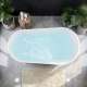 Aaliyah 59 in. x 30-3/4 in. Freestanding Flatbottom Soaking Bathtub in Gloss White with Reversible EZ-Click End Drain, 28-3/8 in. Soak Depth, 60.3-Gallon, 100% Acrylic, CSA Certified