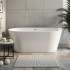 Maris Grande 67 in. Freestanding Deep Soaking Bathtub | 31 in. Wide Acrylic Flatbottom | Center Drain | Bath Pillow Included | 23 in. Confirmed Soak Depth, 86.7-Gallon Capacity | Gloss White | K-AFTM6731-G31