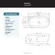 Maris Grande 67 in. Freestanding Deep Soaking Bathtub | 31 in. Wide Acrylic Flatbottom | Center Drain | Bath Pillow Included | 23 in. Confirmed Soak Depth, 86.7-Gallon Capacity | Gloss White | K-AFTM6731-G31