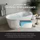 Maris Grande 67 in. Freestanding Deep Soaking Bathtub | 31 in. Wide Acrylic Flatbottom | Center Drain | Bath Pillow Included | 23 in. Confirmed Soak Depth, 86.7-Gallon Capacity | Gloss White | K-AFTM6731-G31