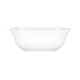 AMTNSWOF Amiata 64-3/4-in X 31-1/2-in Freestanding Soaking Bathtub with Overflow Hole, Standard White