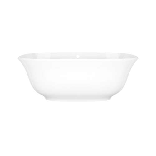 AMTNSWOF Amiata 64-3/4-in X 31-1/2-in Freestanding Soaking Bathtub with Overflow Hole, Standard White