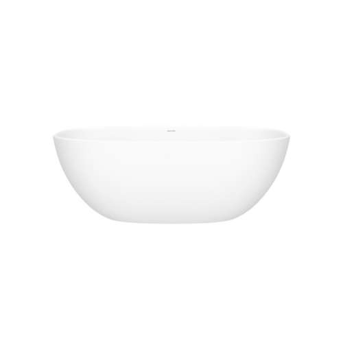 BA1MNSMNO Barcelona 59-in x 28-1/2-in Freestanding Soaking Bathtub with No Overflow Hole, Standard Matte White