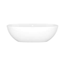BA2NSWOF Barcelona 66-7/8-in X 31-3/4-in Freestanding Soaking Bathtub with Overflow Hole