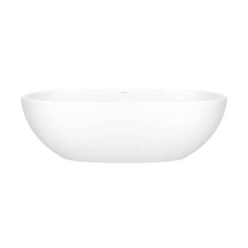 BA3MNSMNO Barcelona 70-1/2-in X 34-in Freestanding Soaking Bathtub with No Overflow Hole, Standard Matte White