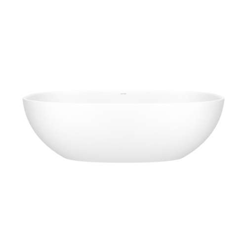 BARMNSMNO Barcelona 70-1/4-in X 33-5/8-in Freestanding Soaking Bathtub with No Overflow Hole, Standard Matte White