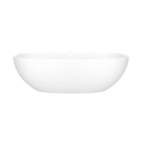 BARMNSMOF Barcelona 70-1/4-in X 33-5/8-in Freestanding Soaking Bathtub with Overflow Hole, Standard Matte White
