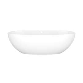 BARNSWOF Barcelona 70-1/4-in X 33-5/8-in Freestanding Soaking Bathtub with Overflow Hole