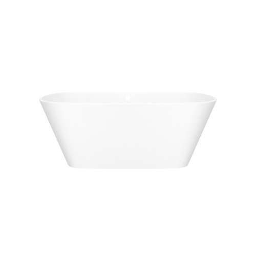 VETMNSMOF Vetralla 58-3/4-in X 29-2/8-in Freestanding Soaking Bathtub with Overflow Hole, Standard Matte White