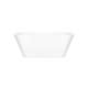 VETMNSMOF Vetralla 58-3/4-in X 29-2/8-in Freestanding Soaking Bathtub with Overflow Hole, Standard Matte White
