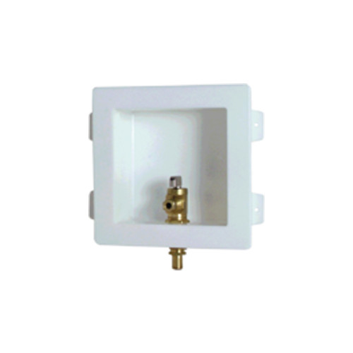 Zero Lead Ice Maker Outlet Box with 3/8in PEX Crimp Valve