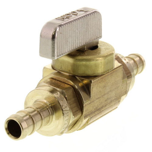 3/8in x 3/8in PEX Crimp Ball Valve, Zero Lead