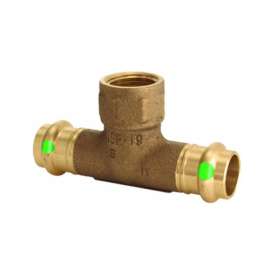 ProPress Tee, P X P X F Npt, 3/4in X 3/4in X 1/4in