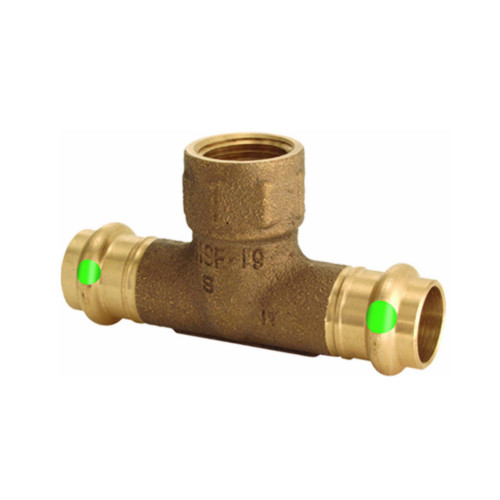 ProPress Tee, P X P X F Npt, 3/4in X 3/4in X 1/4in