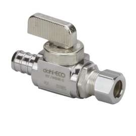 46001 STOP VALVE 3/8X1/4 (3/8 OD) 46001 - STRAIGHT - CRIMP X CTS